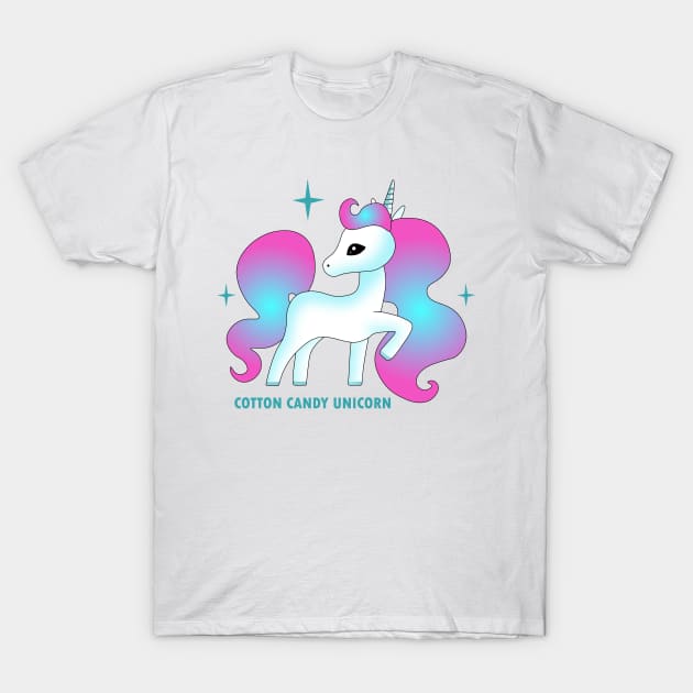 Cotton candy unicorn T-Shirt by Karroart